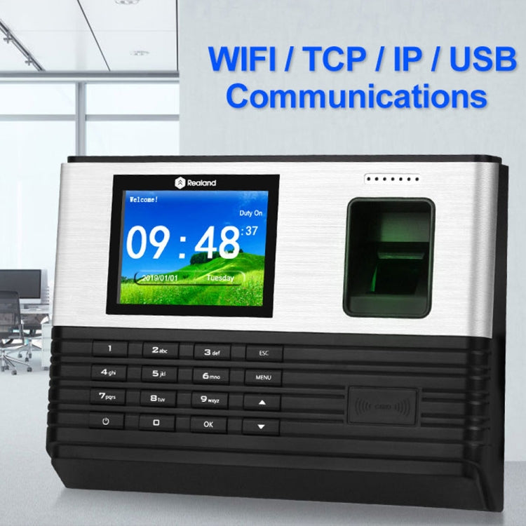 Realand AL355 Fingerprint Time Attendance with 2.8 inch Color Screen & ID Card Function & WiFi, AL355 Realand AL355 Fingerprint Time Attendance with 2.8 inch Color Screen & ID Card Function & WiFi, AL355